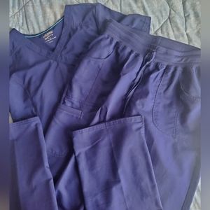 Navy size small scrub set